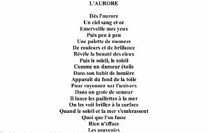 POEME L AURORE